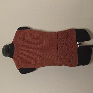 Universal Thread Knit Burnt Orange Pullover Sleeveless Sweater Size S